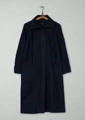 Reworn Drawstring Collar Dress Size S (1830) | Slate