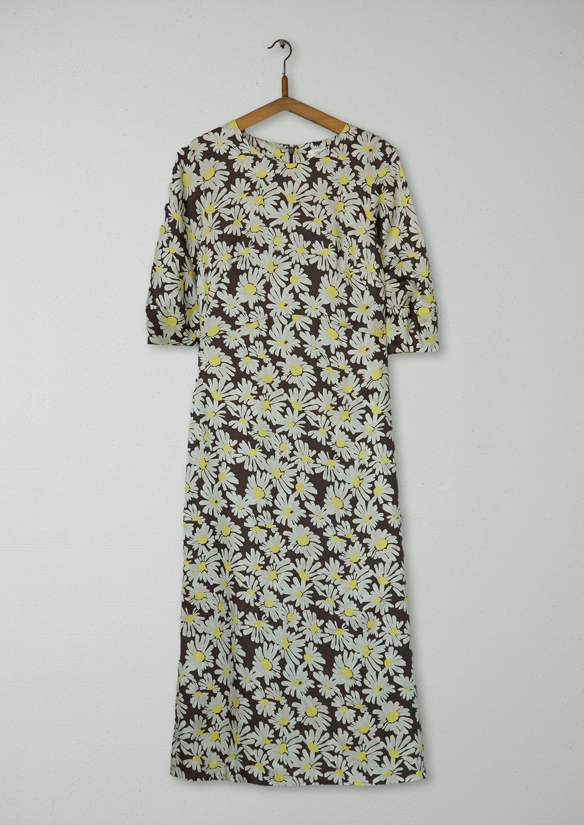 Reworn Rounded Sleeve Painted Daisy Dress Size 8 (1857) | Multi