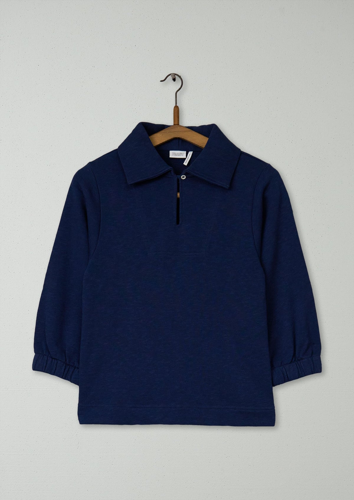 Reworn Loop Back Cotton Sweatshirt Size XXS (104) | Navy