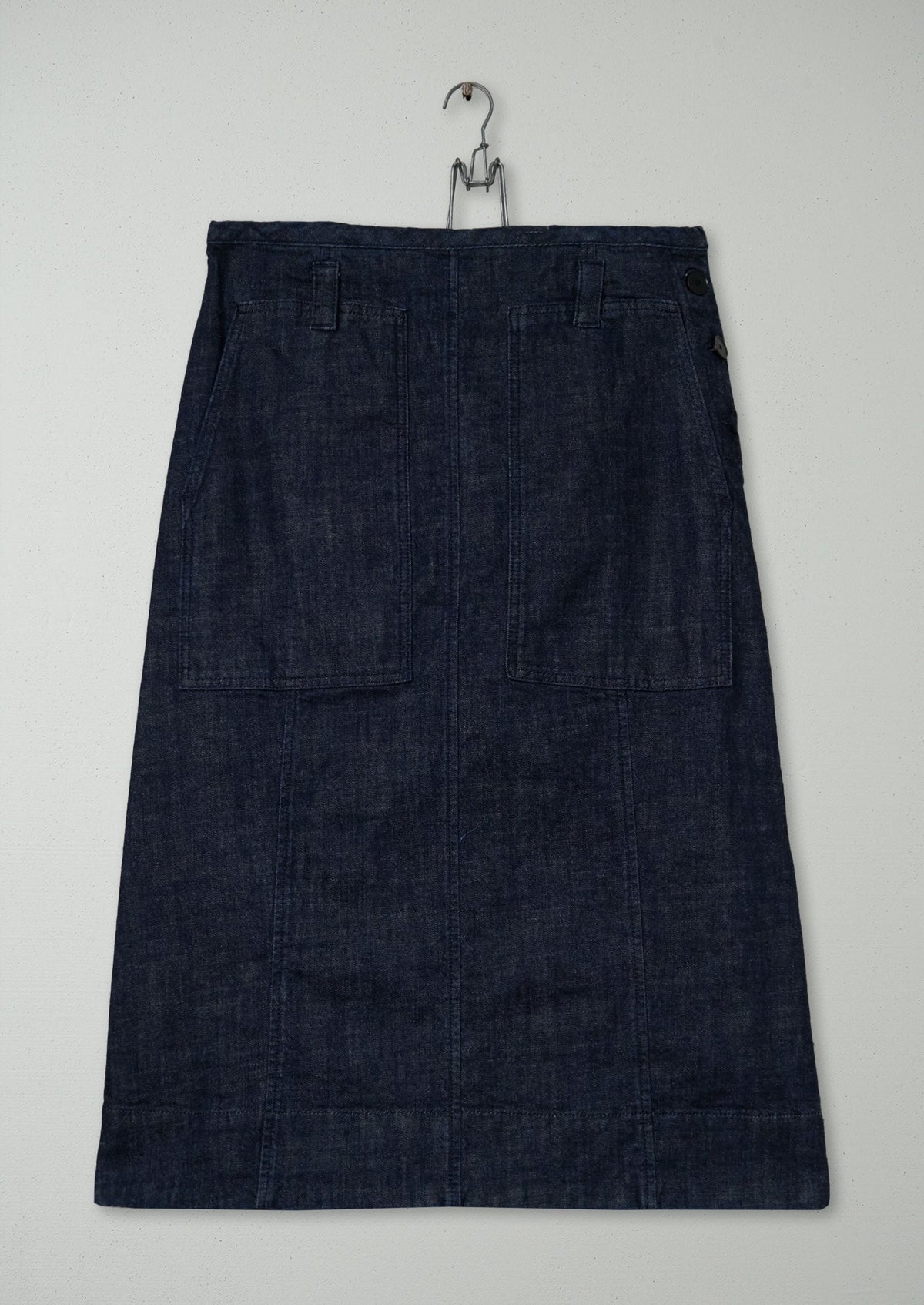 Reworn Patch Pocket Indigo Denim Skirt Size 18 (317) | Indigo