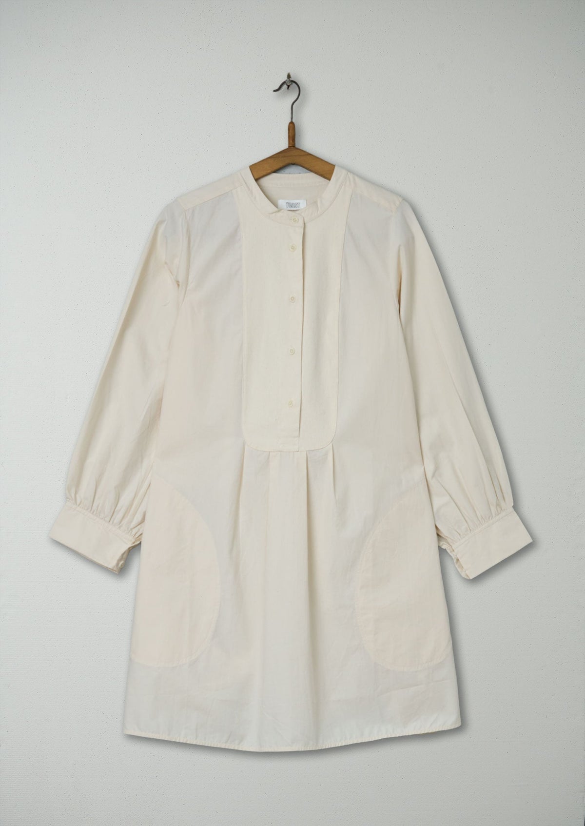 Reworn Cotton Long Shirt Size 6 (934) | Ecru