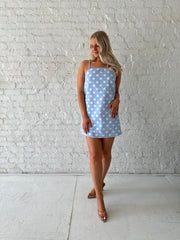 Regina Skyblue Polka Dot Mini Dress