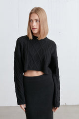 KNIT MIDI SKIRT