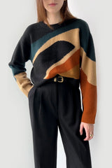 PATTERNED INTARSIA SWEATER