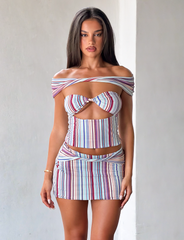 HAZE TWIST SKIRT - VARIEGATED STRIPE