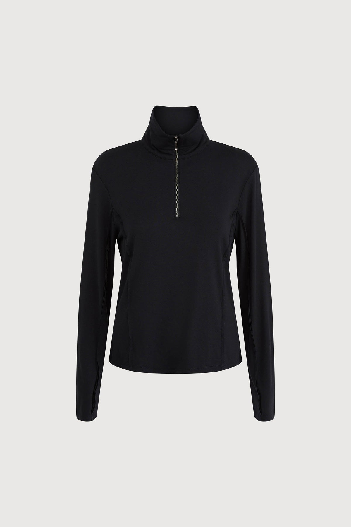 QUARTER ZIP SLEEVE TOP