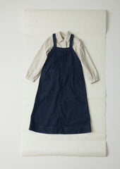 Patch Pocket Denim Dungaree Dress | Indigo