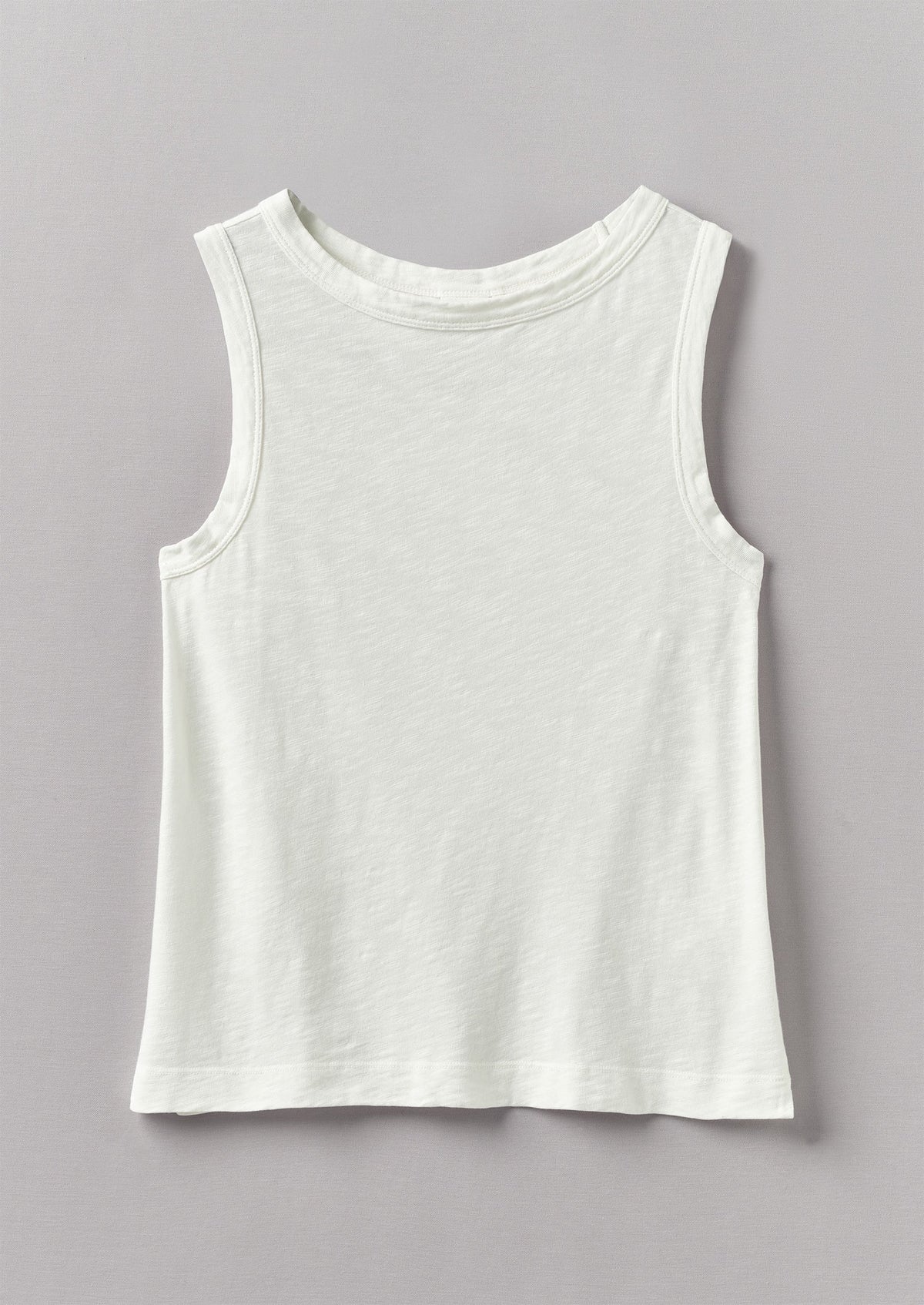Sian Garment Dyed Organic Cotton Tank Top | Chalk