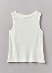 Sian Garment Dyed Organic Cotton Tank Top | Chalk