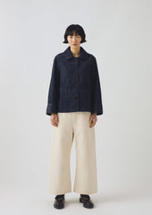 Wide Sleeve Organic Indigo Denim Jacket | Indigo
