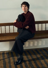 Orla Donegal Wool Sweater | Bordeaux