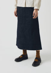 Patch Pocket Organic Indigo Denim Skirt | Indigo