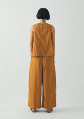 Panelled Garment Dyed Sleeveless Top | Dhal
