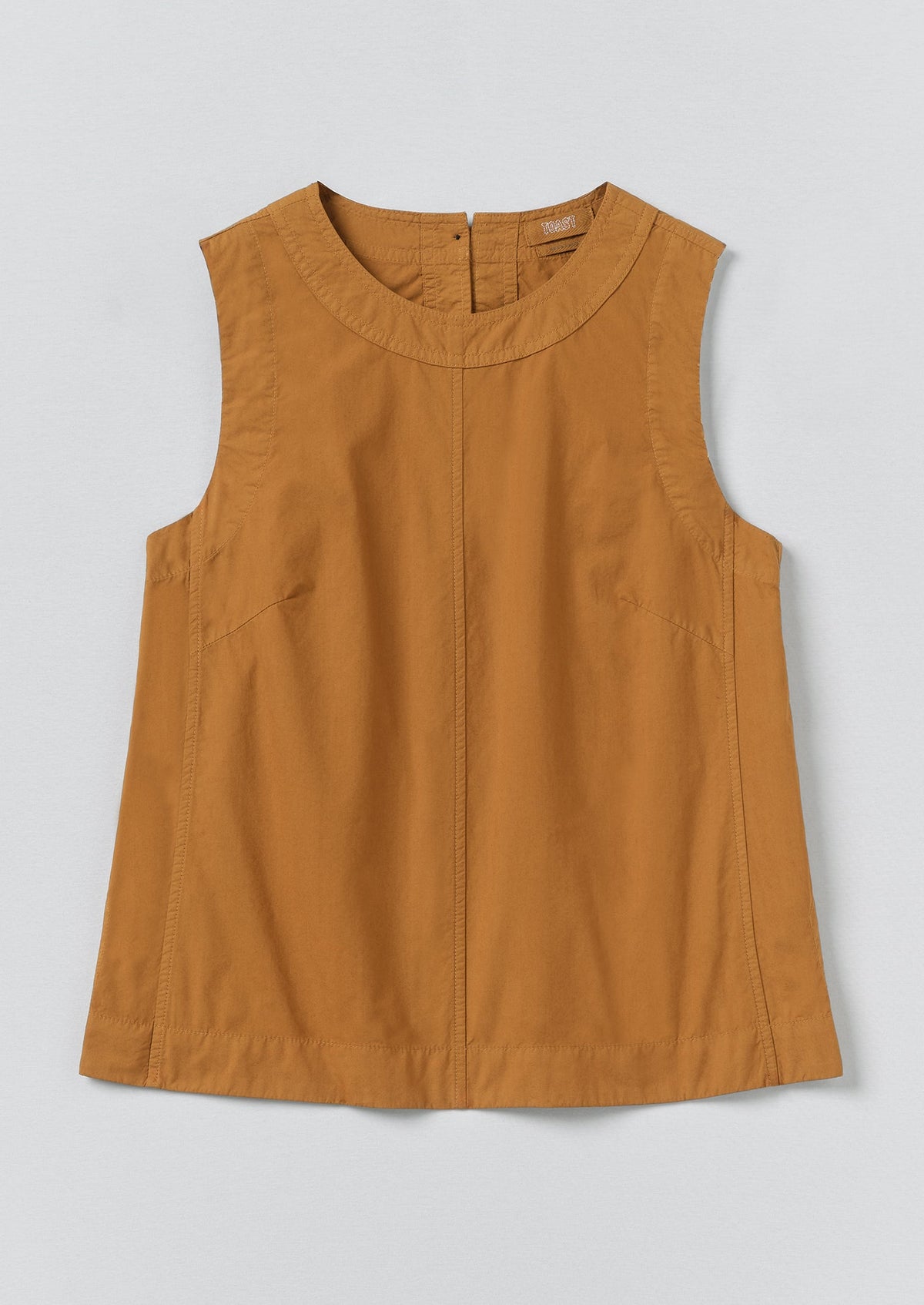 Panelled Garment Dyed Sleeveless Top | Dhal