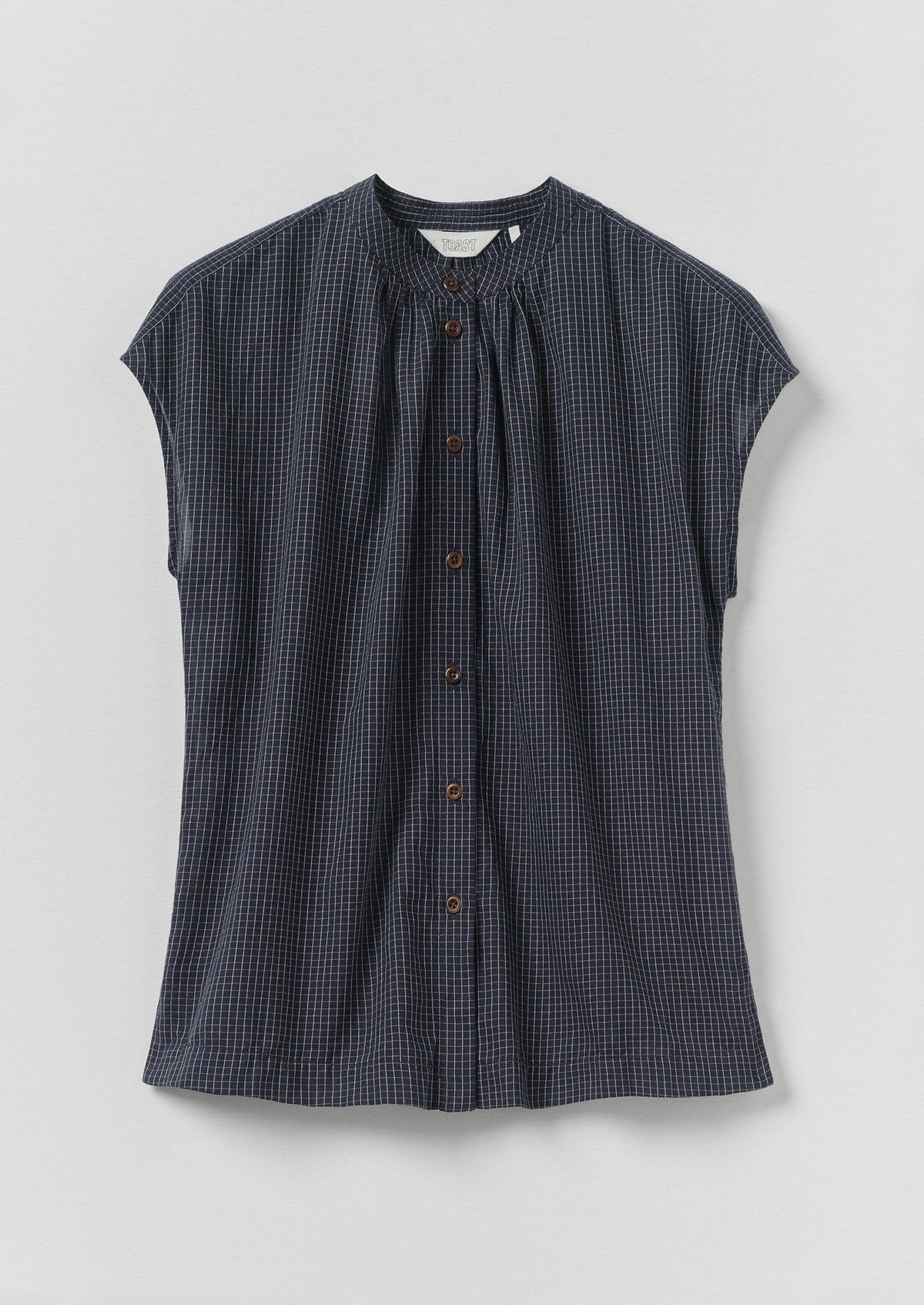 Slubby Check Short Sleeve Shirt | Ink