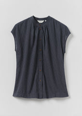 Slubby Check Short Sleeve Shirt | Ink