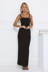 Champagne Society Maxi Dress Black