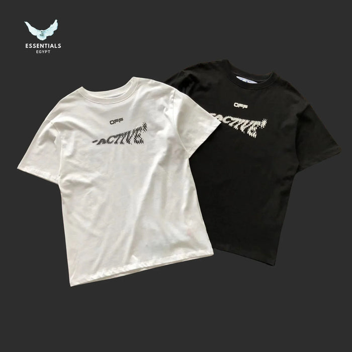Off - White Active Logo Tee – White/Black - ESSENTIALS EGYPT