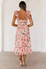 Enchanted Eden Midi Dress Pink