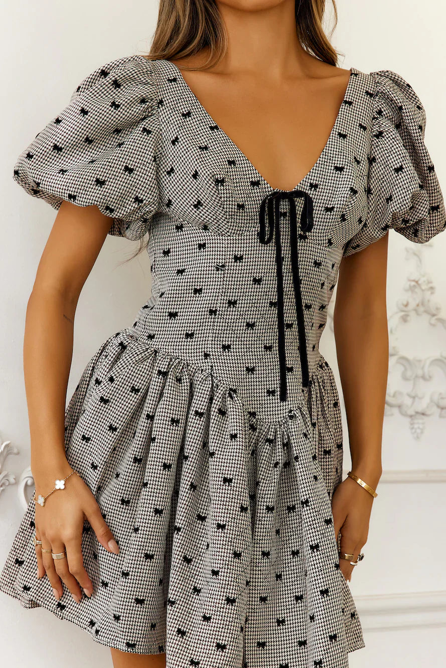 Bows Of Enchantment Mini Dress Brown