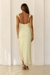 Enchanted By You Lace Midi Dress Yellow