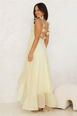 Floating On Florals Maxi Dress Yellow