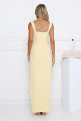 Exotic Soirée Maxi Dress Yellow