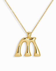 Blake Bubble Letter Necklace - Mod + Jo - Jewelry built to last, advanced plating technology