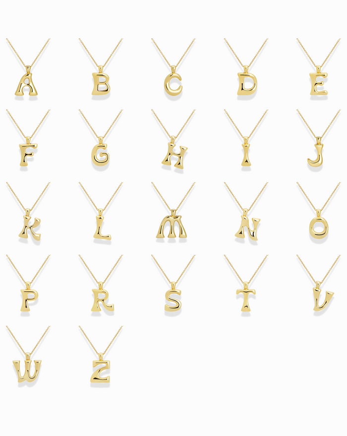 Blake Bubble Letter Necklace
