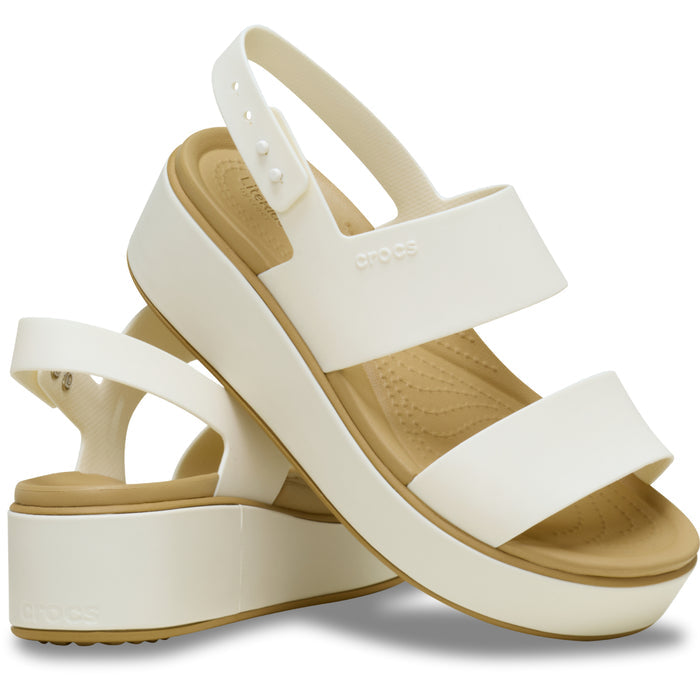Brooklyn Matte Wrap Low Wedge - Chalk/Tan