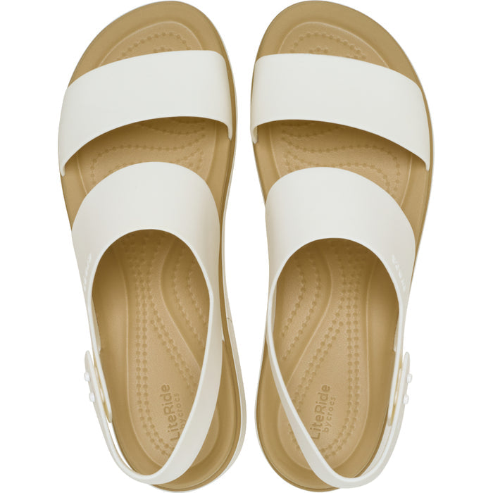 Brooklyn Matte Wrap Low Wedge - Chalk/Tan