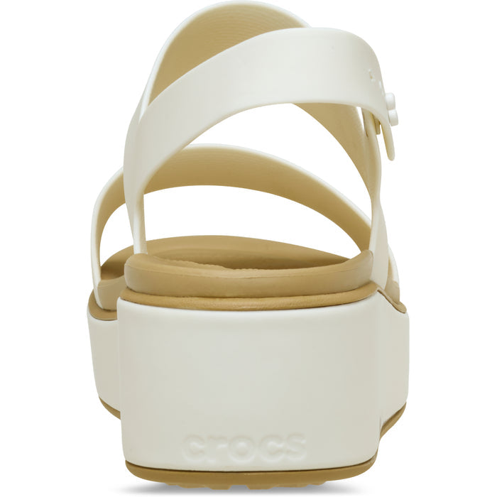 Brooklyn Matte Wrap Low Wedge - Chalk/Tan