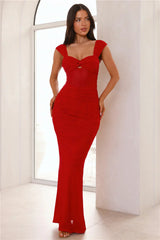 Bodycon Extravaganza Maxi Dress Red