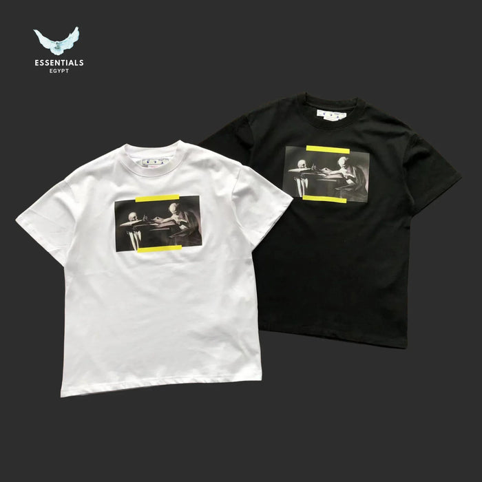 Off - White Caravaggio Frame Tee – White/Black - ESSENTIALS EGYPT