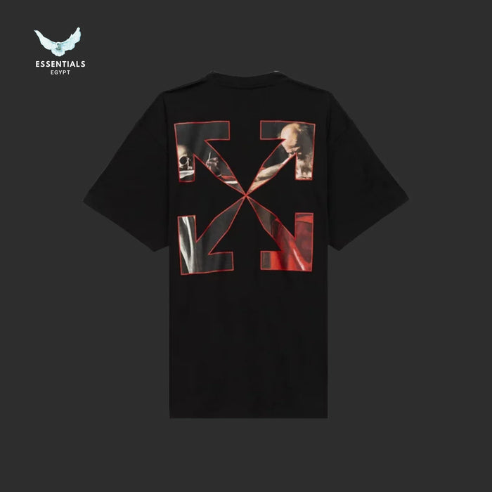 Off - White Caravaggio Over Tee – Black/Red - ESSENTIALS EGYPT