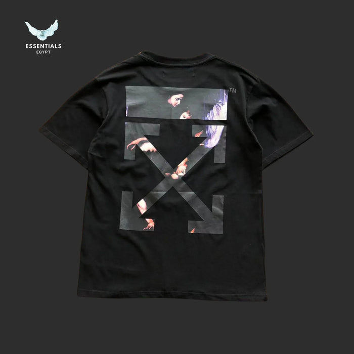 Off - White Chest Logo Tee – Black - ESSENTIALS EGYPT