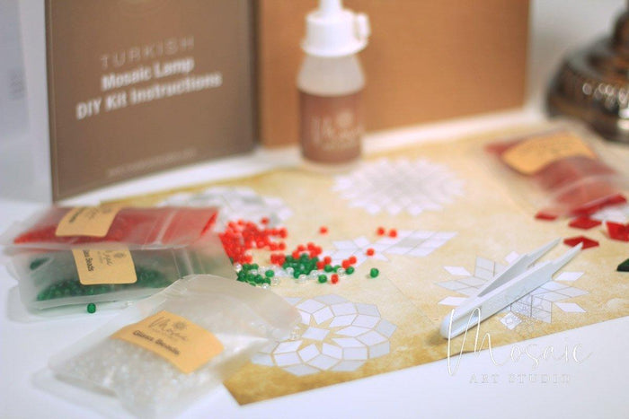 "Christmas" Mosaic Candle Holder DIY Home Kit