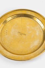 Trudon coupelle en laiton doré vue de dessus logo gravé 1643 patine vintage accessoire luxe