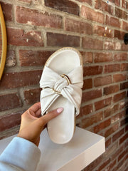 Cove Cream Gold Embellished Sandal