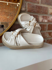 Cove Cream Gold Embellished Sandal