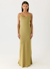 Darius Maxi Dress - Green Olive