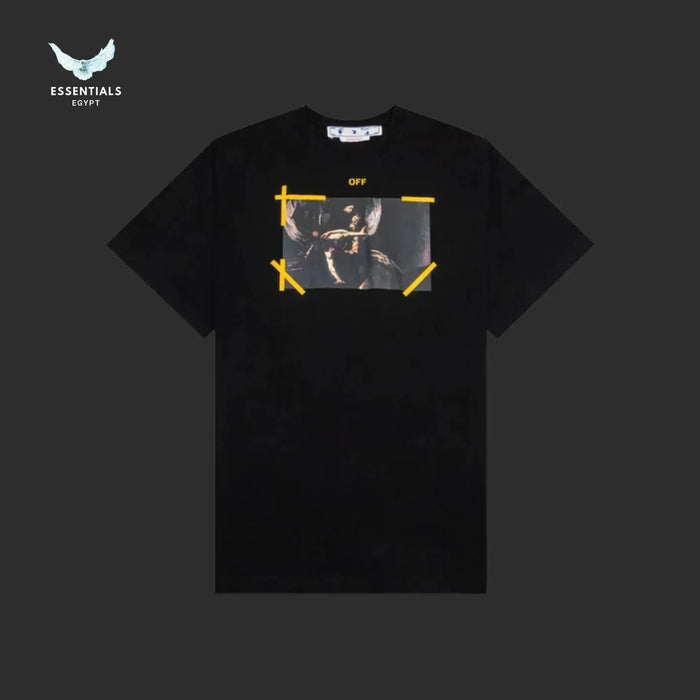 Off - White Diag Caravaggio Mercy Tee – Black/White - ESSENTIALS EGYPT