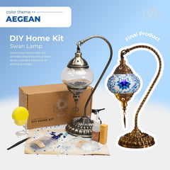 DIY Turkish Mosaic Lamp Kit – Aegean Color Theme