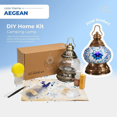 DIY Turkish Mosaic Lamp Kit – Aegean Color Theme