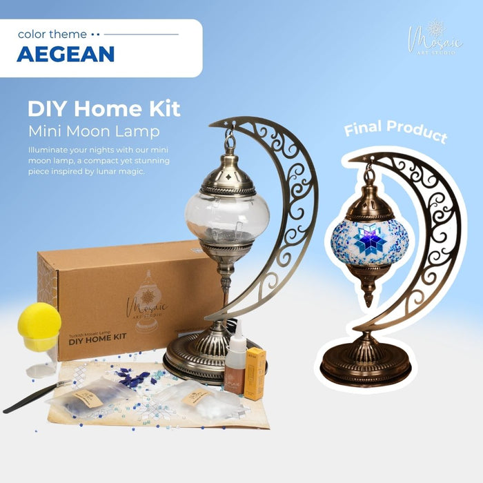 DIY Turkish Mosaic Lamp Kit – Aegean Color Theme