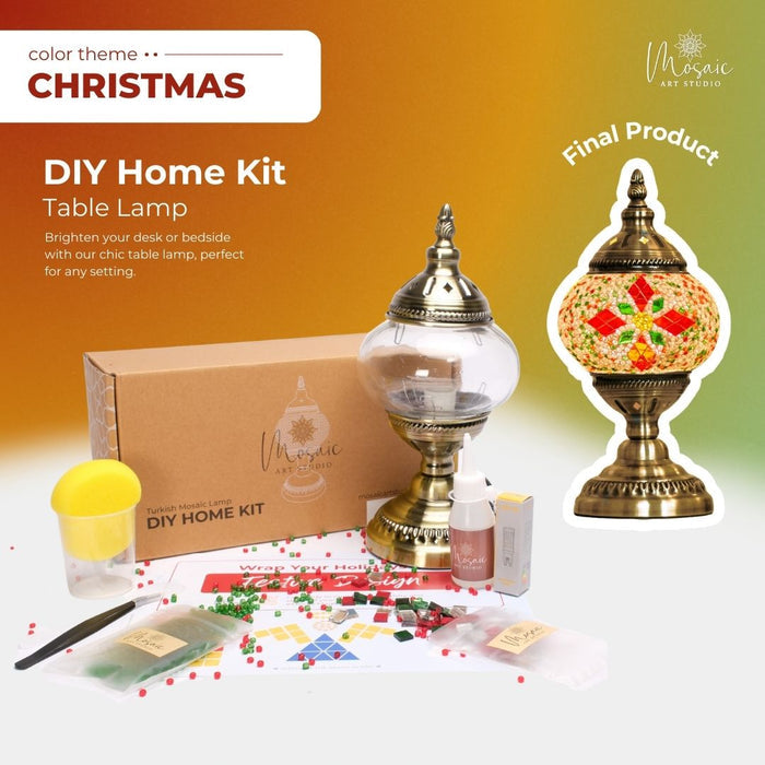 DIY Turkish Mosaic Lamp Kit – Christmas Theme