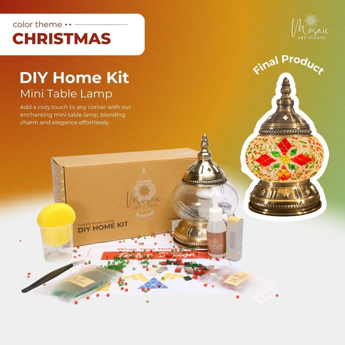 DIY Turkish Mosaic Lamp Kit – Christmas Theme