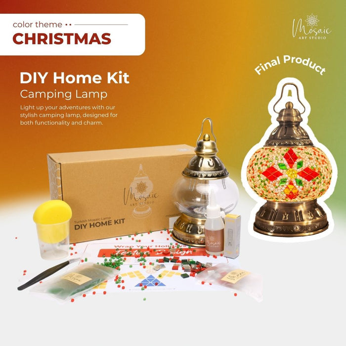 DIY Turkish Mosaic Lamp Kit – Christmas Theme