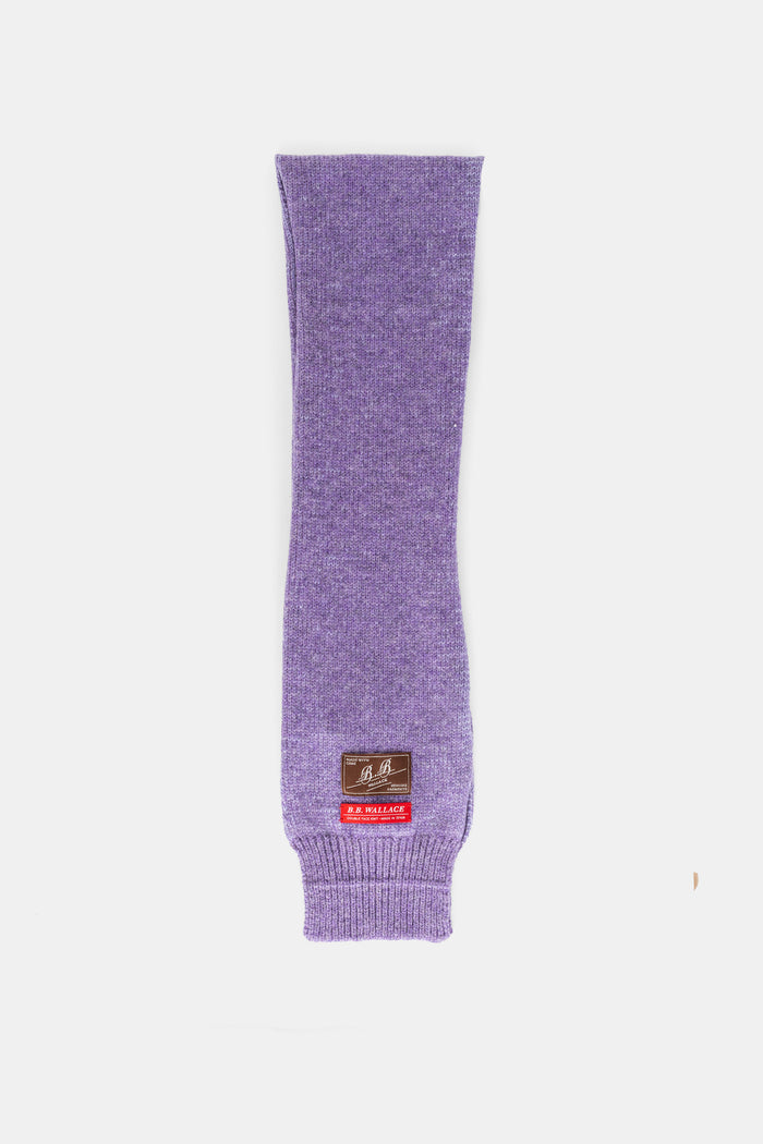BB Wallace écharpe Katz laine Shetland lavande tricot côtelé volume oversize texture douce FW25