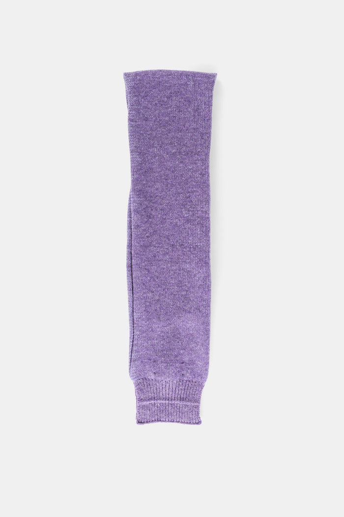 BB Wallace écharpe Katz poignet côtelé elastiqué laine Shetland lilas vue à plat dépliée FW25